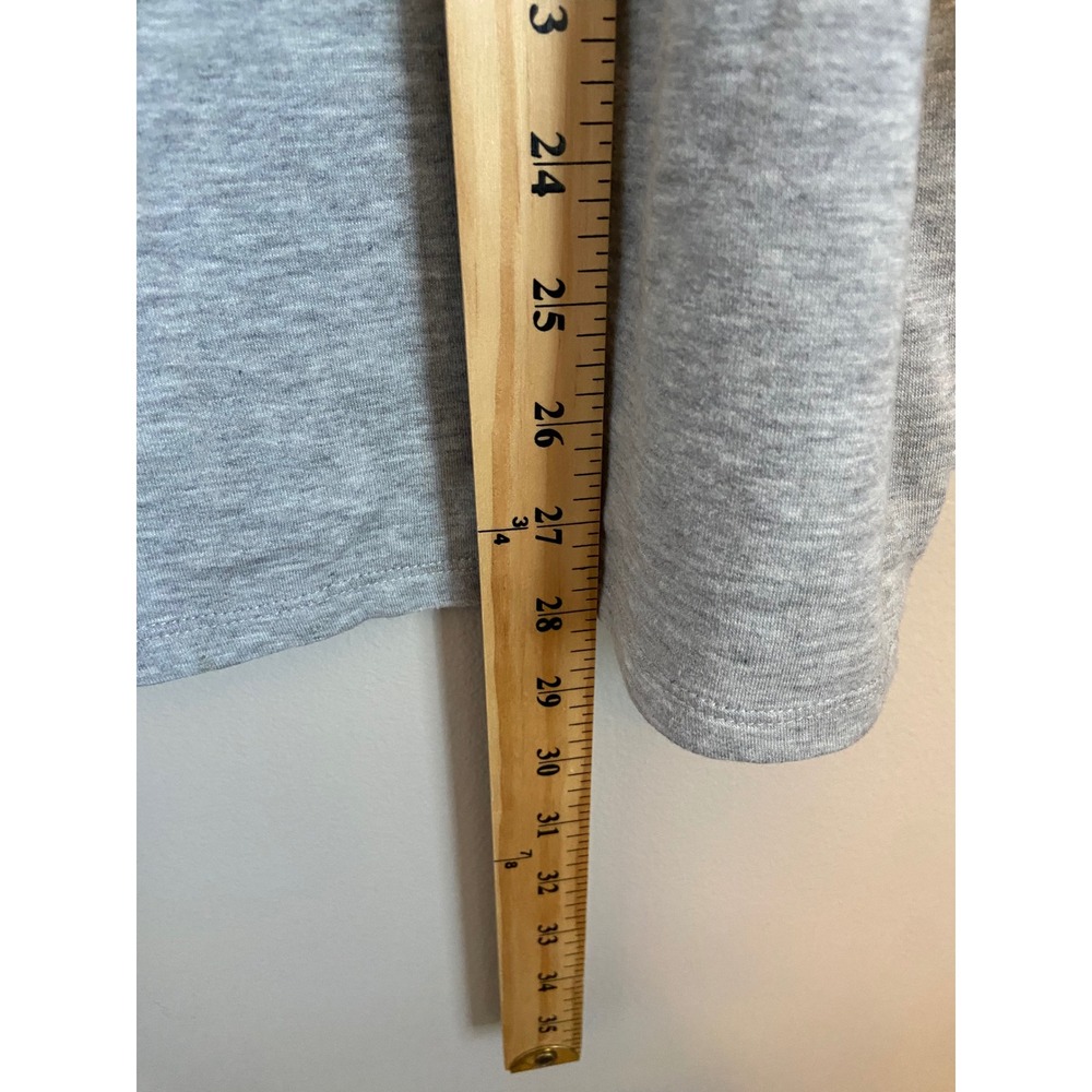 Eileen Fisher XL Gray Tencel Organic Cotton Funnel Neck Tunic Top Heathered Gray - Picture 4 of 6